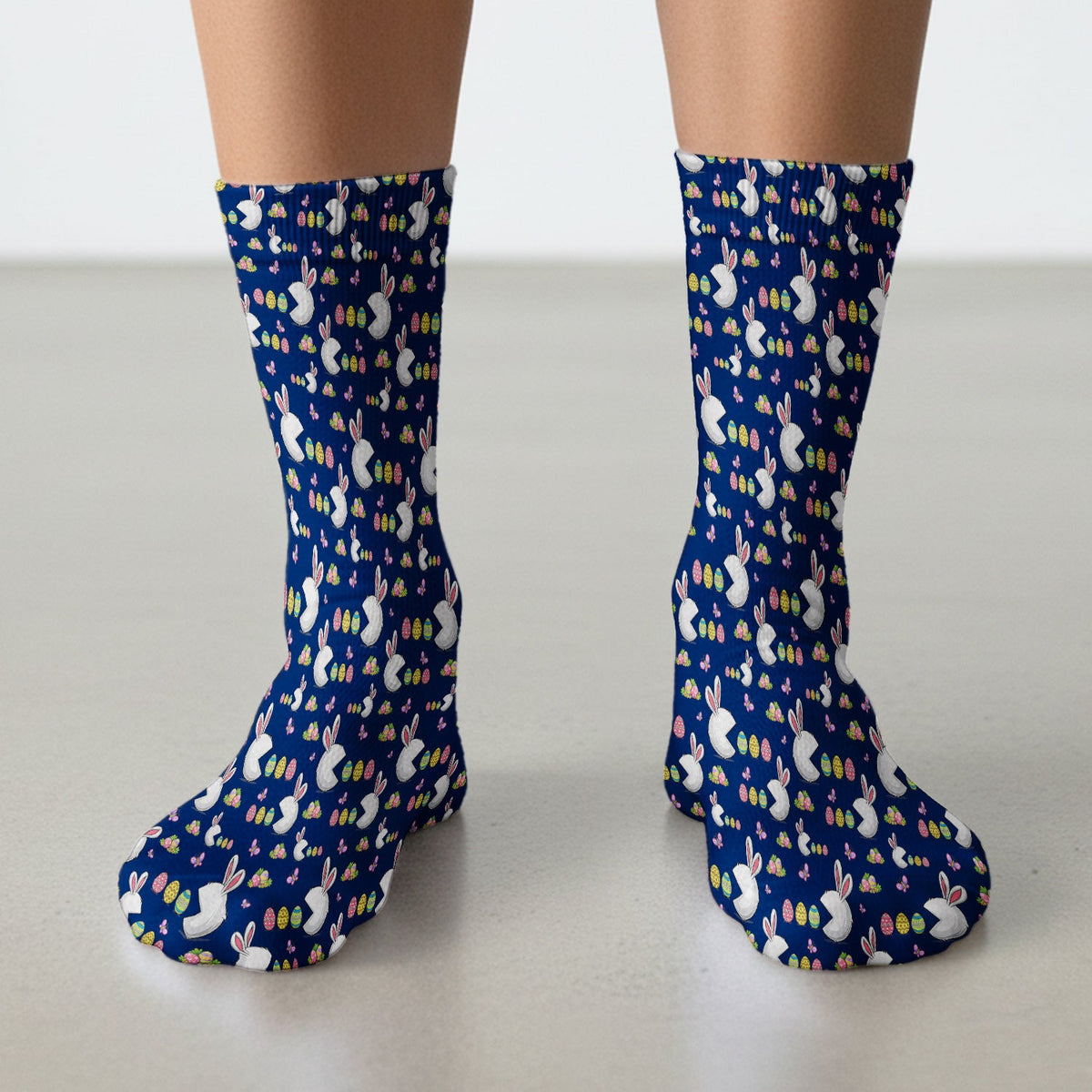 Bunny Colorful Eggs Nurse Socks - Easter Gift