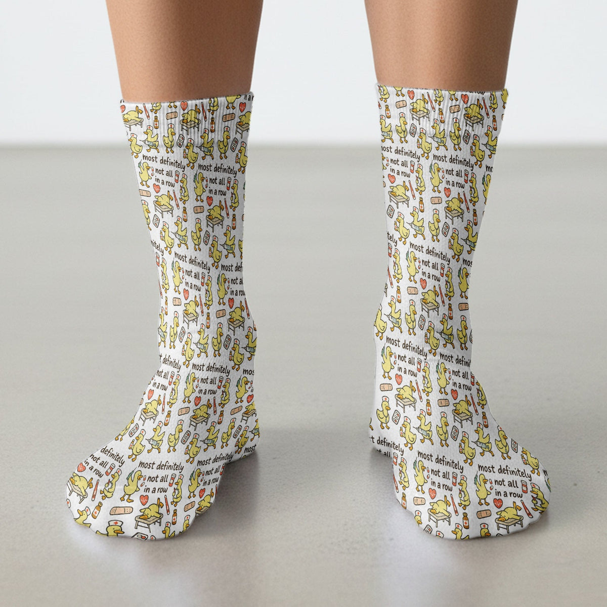 Duck Medical Humor Nurse Socks