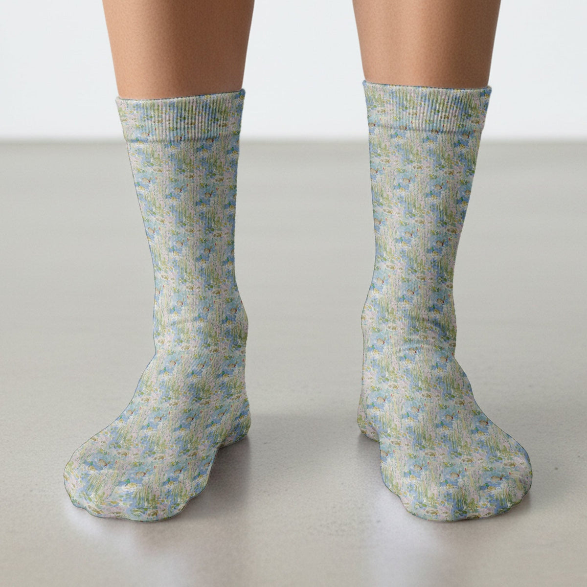 Ducks In Pond Nurse Socks