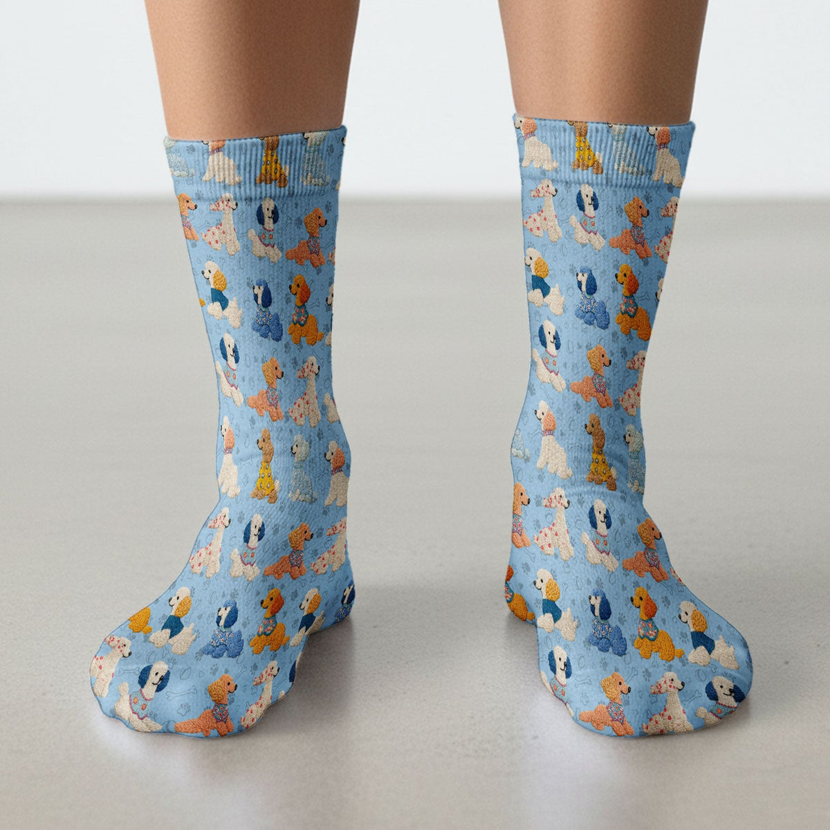 Colorful Poodle Nurse Socks