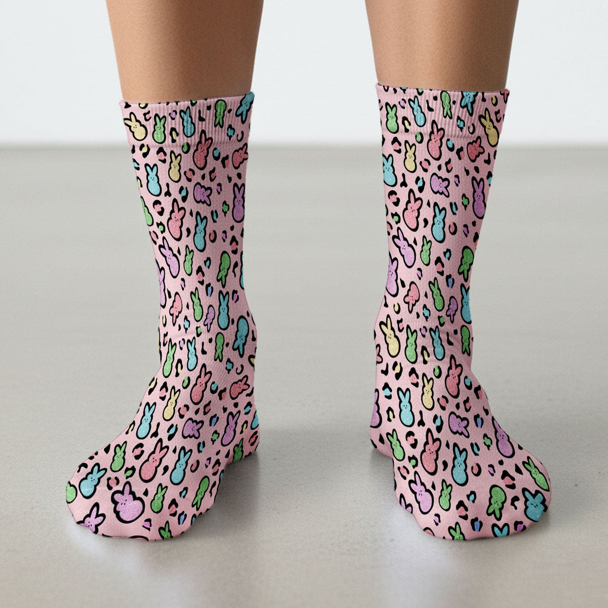 Pastel Bunny Nurse Socks