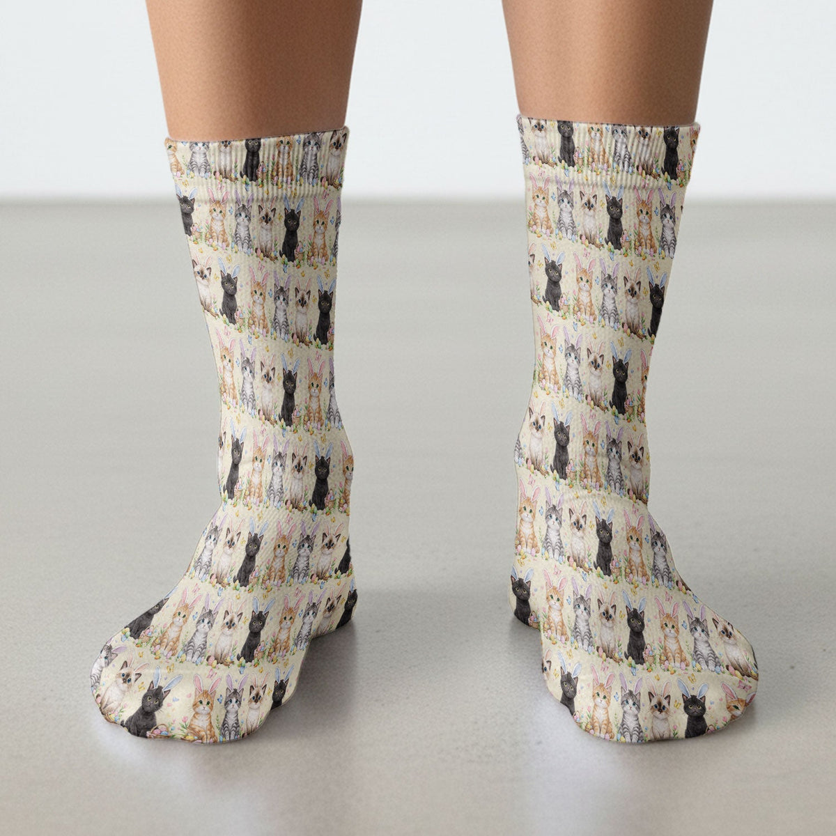 Kitten Bunny Ears Nurse Socks - Easter Gift