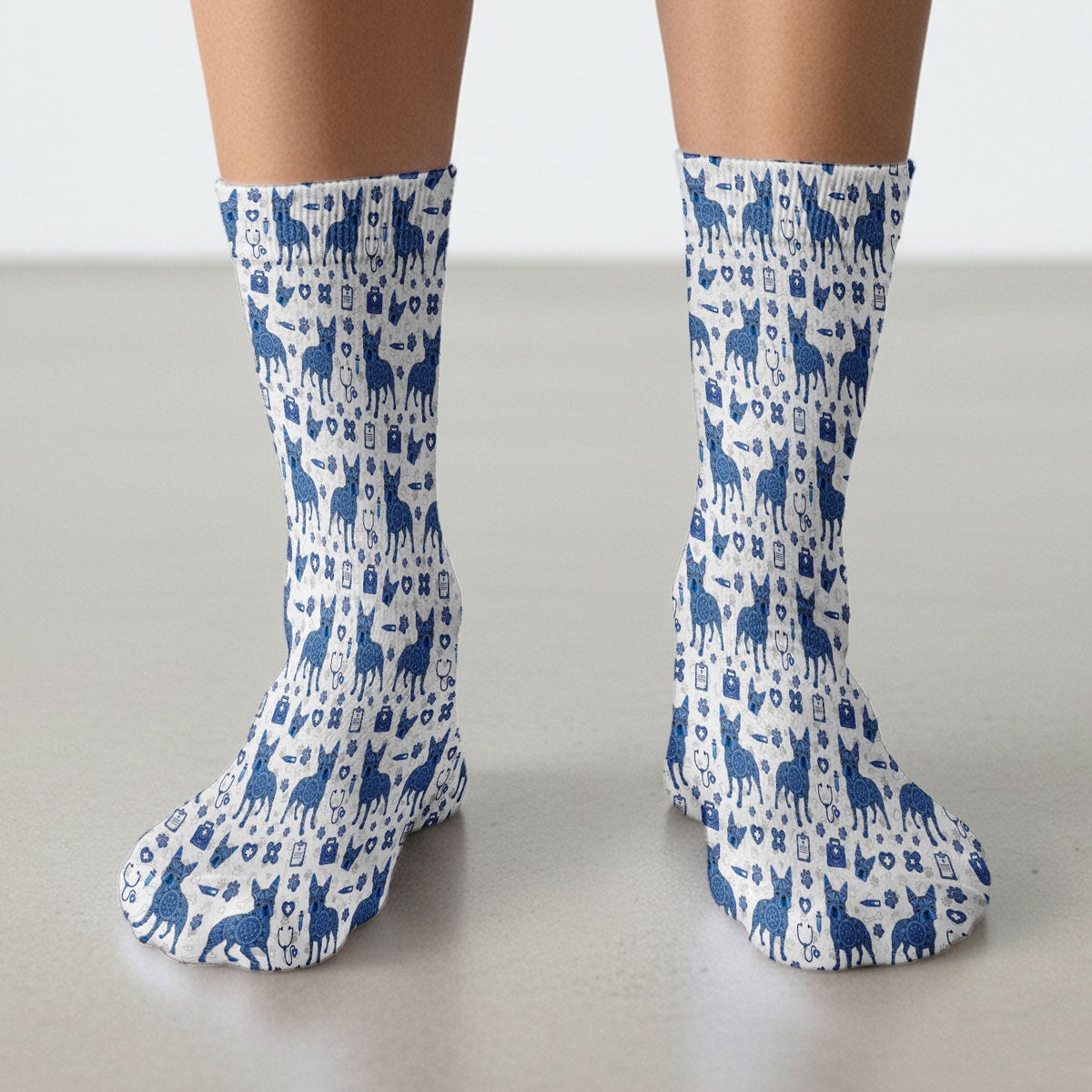 Blue Heeler Australian Cattle Dog Nurse Socks