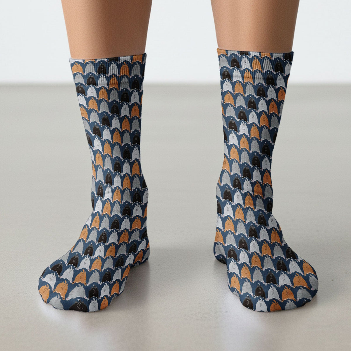 Multicolor Cat Nurse Socks