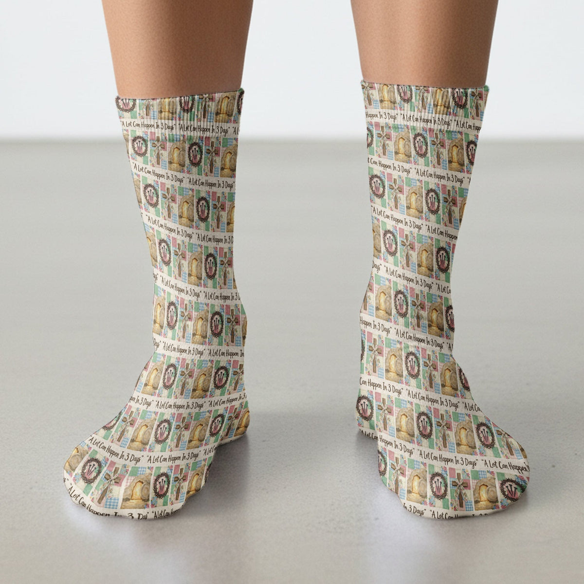 Christian Easter Cross Nurse Socks