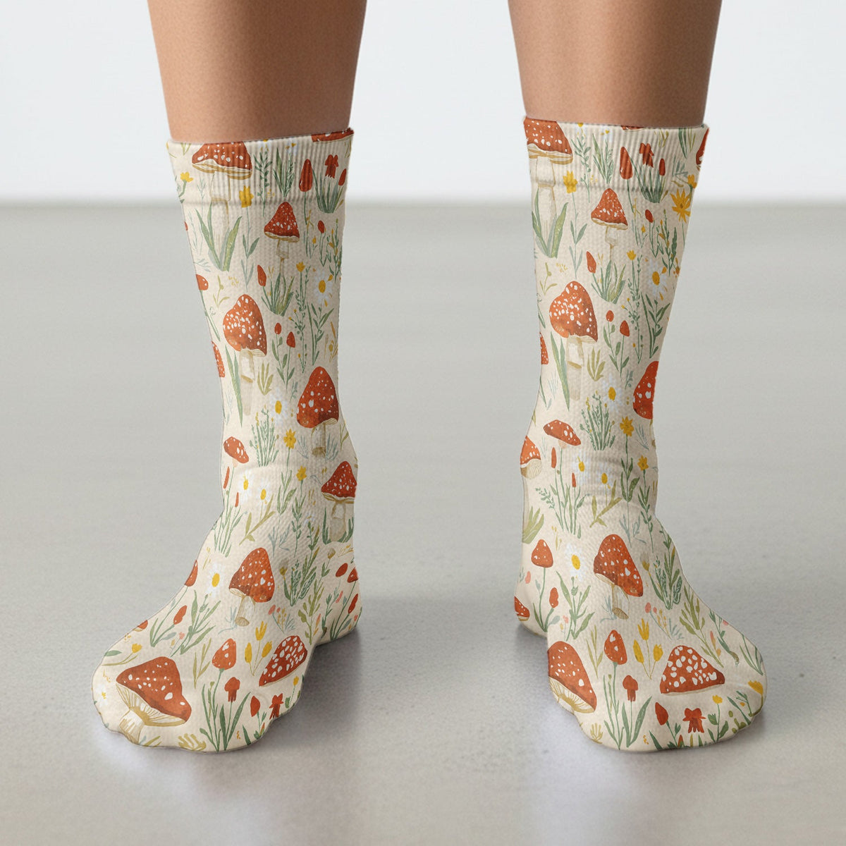 Mushroom Wildflower Nurse Socks