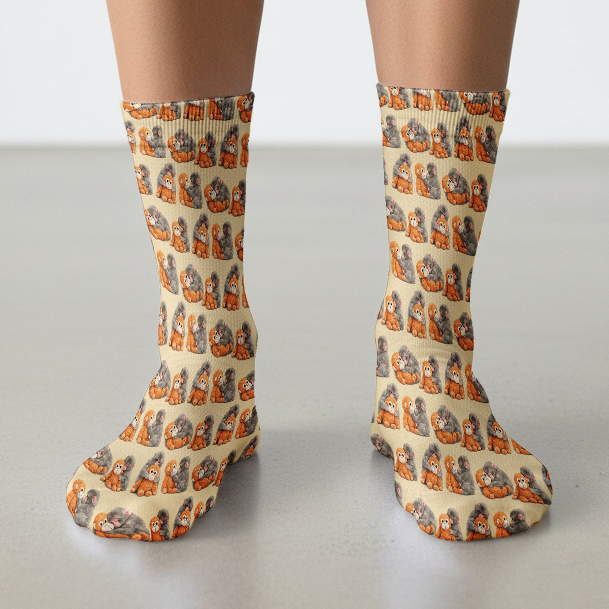 Cute Baby Monkey Plush Toy Nurse Socks