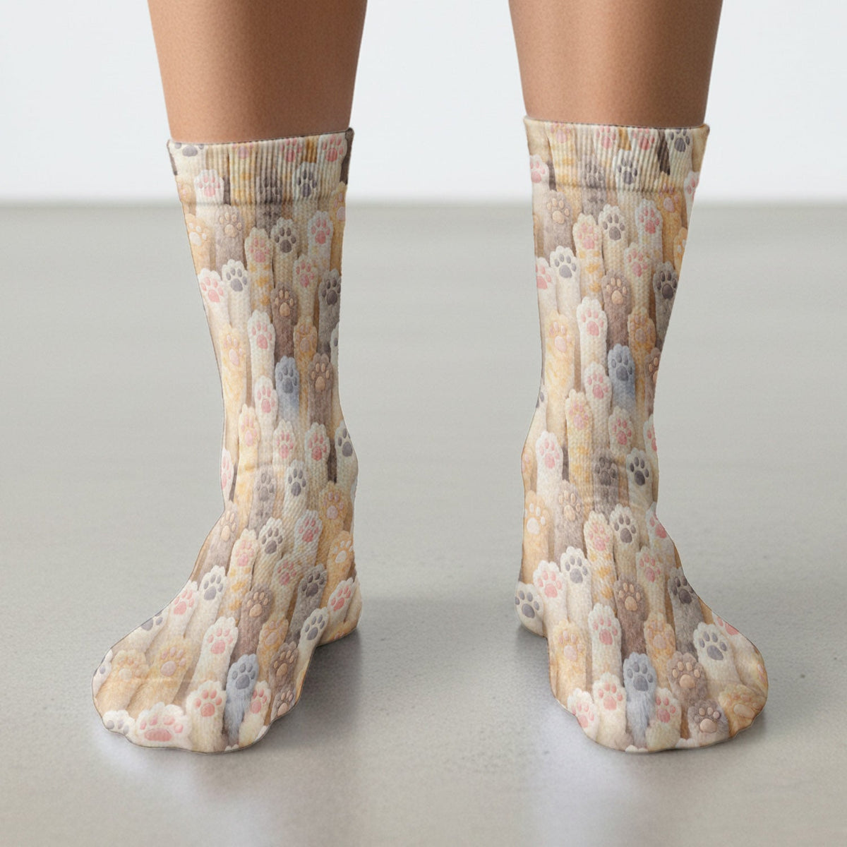Fluffy Cat Paw Nurse Socks
