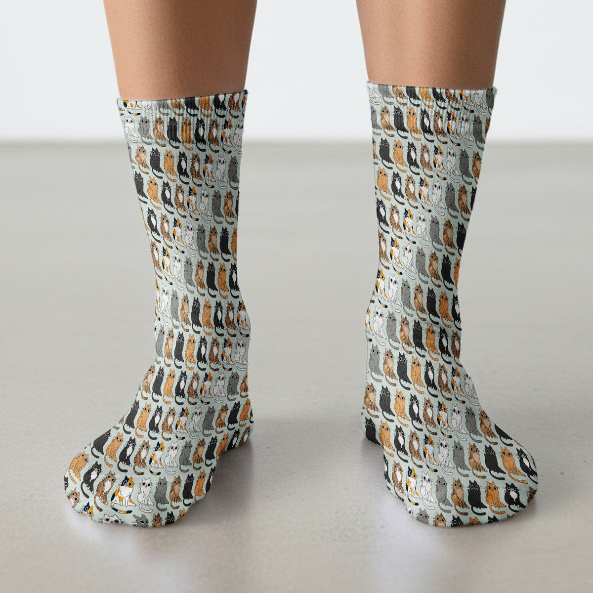 Cat Pattern Nurse Socks