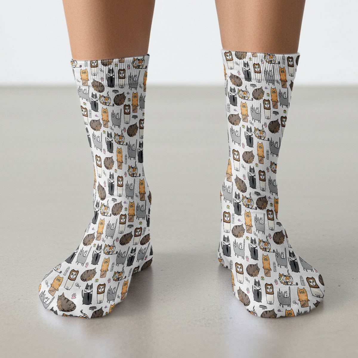 Lazy Cat Doodle Cozy Kitty Nurse Socks
