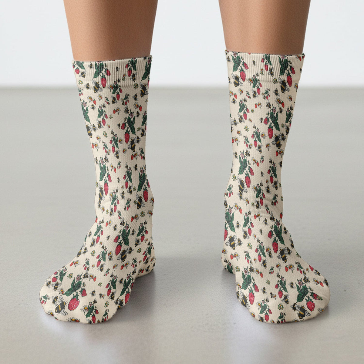 Strawberry Bee Daisy Nurse Socks