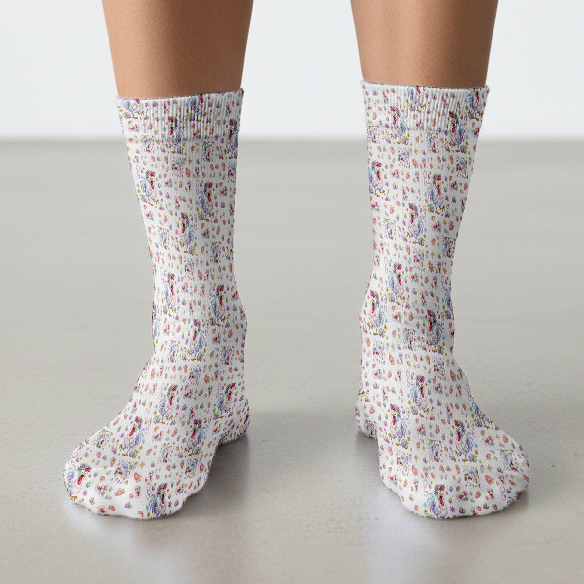 Easter Chicken Nurse Socks
