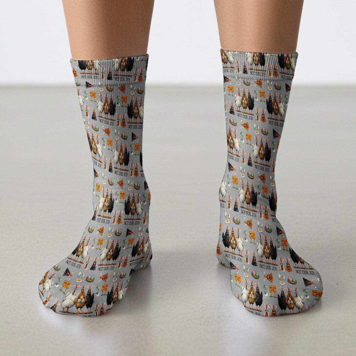 Chicken Humor Nurse Socks - Easter Gift