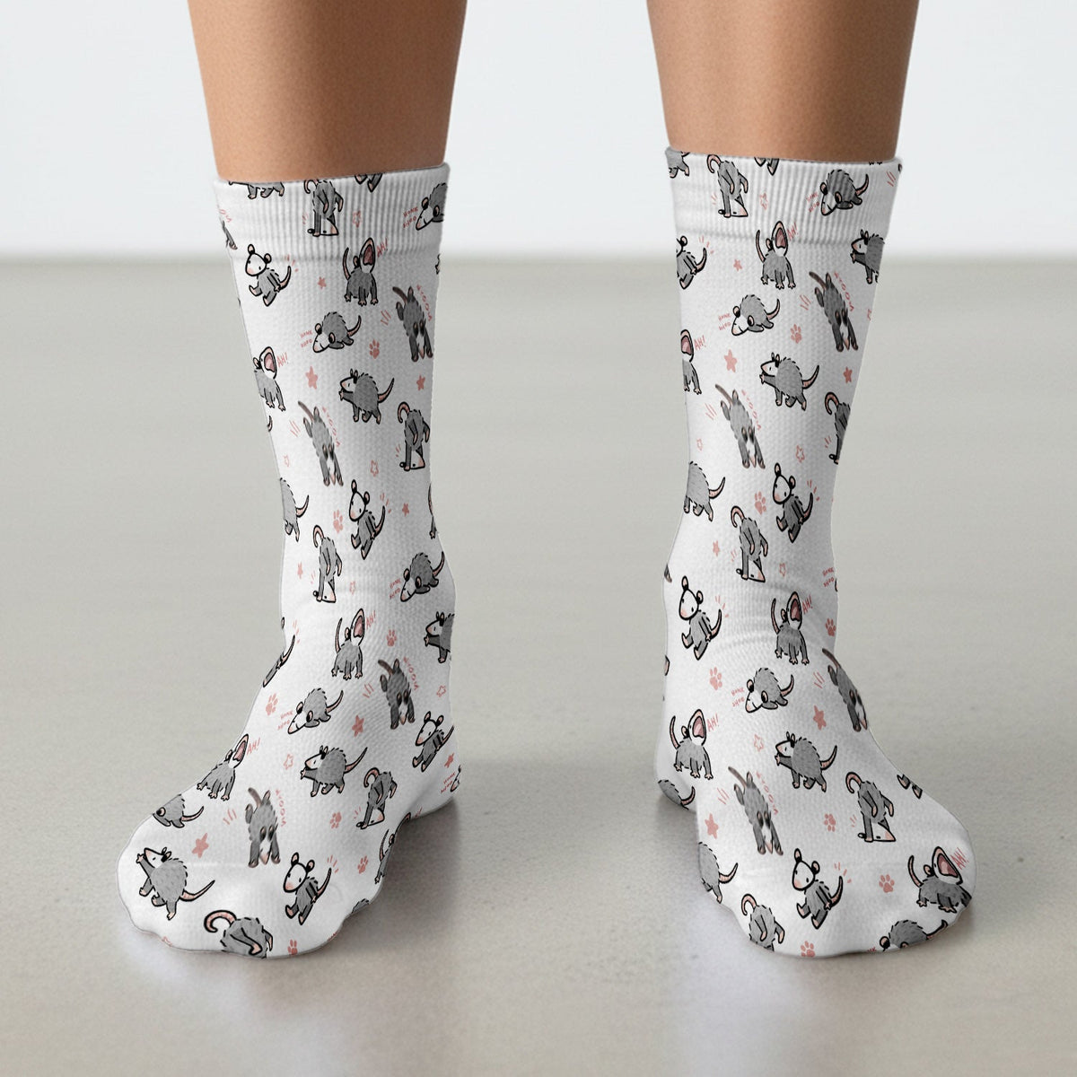 Cartoon Opossum Nurse Socks