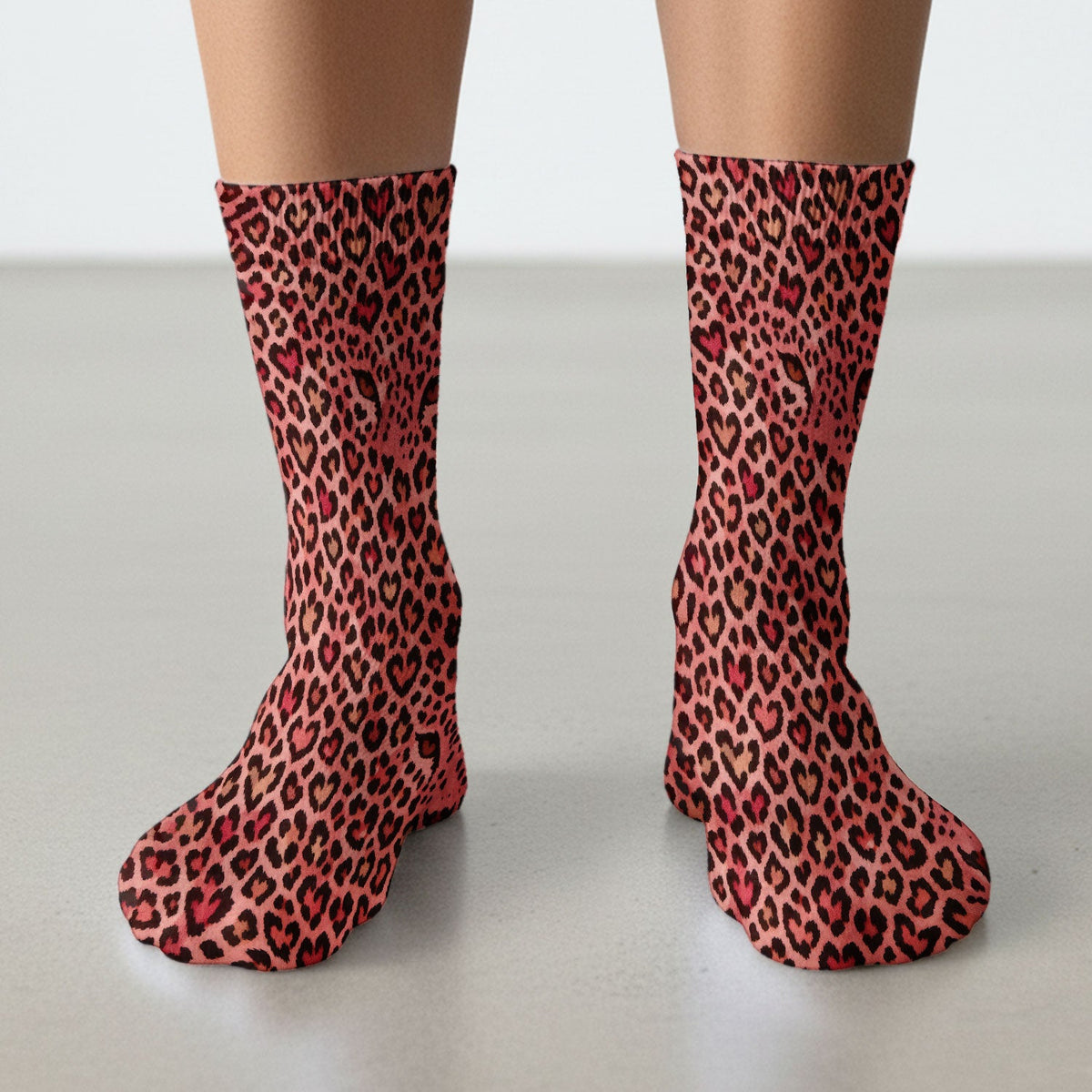 Leopard Pink Nurse Socks