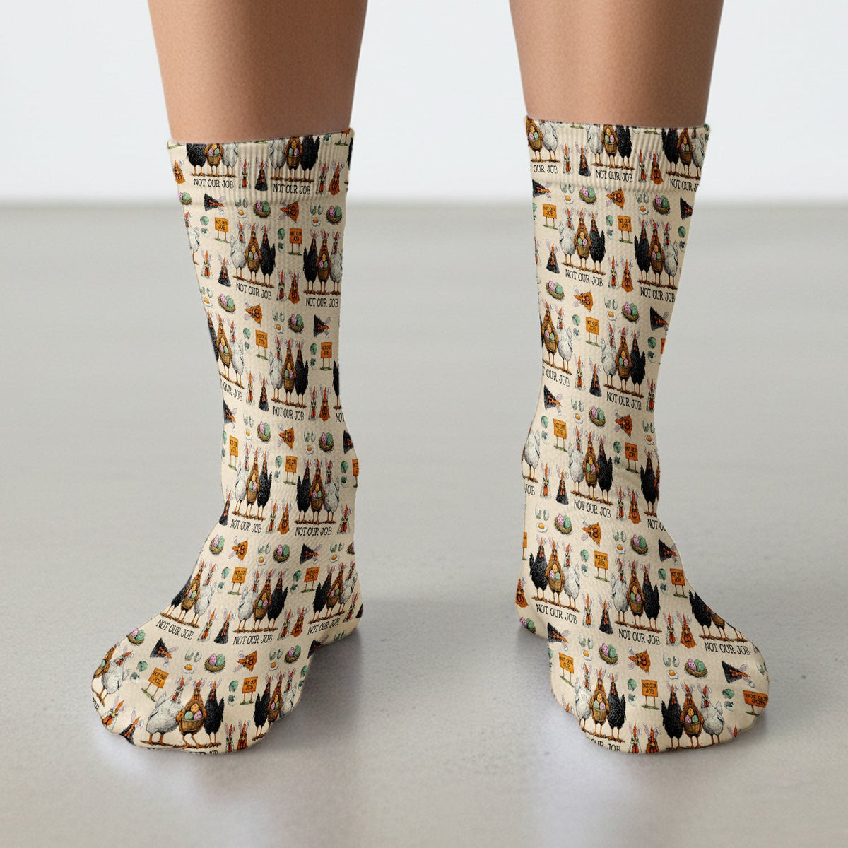 Chicken Humor Nurse Socks - Easter Gift