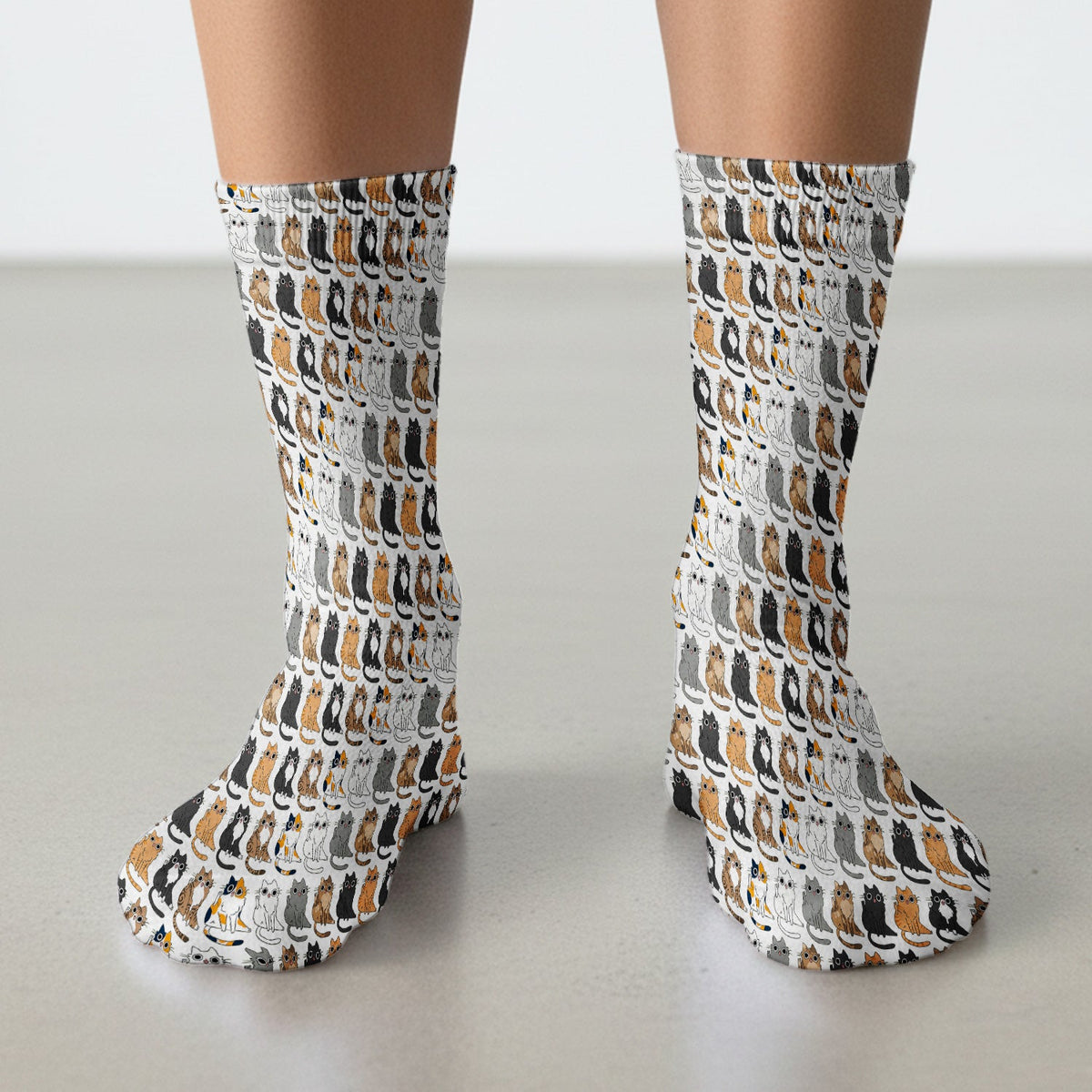 Cat Pattern Nurse Socks