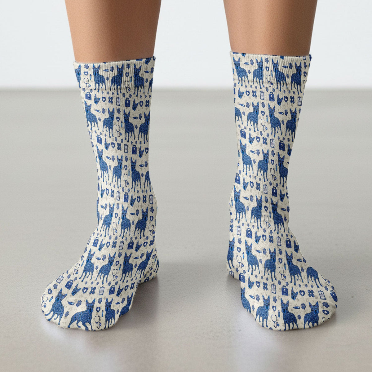 Blue Heeler Australian Cattle Dog Nurse Socks