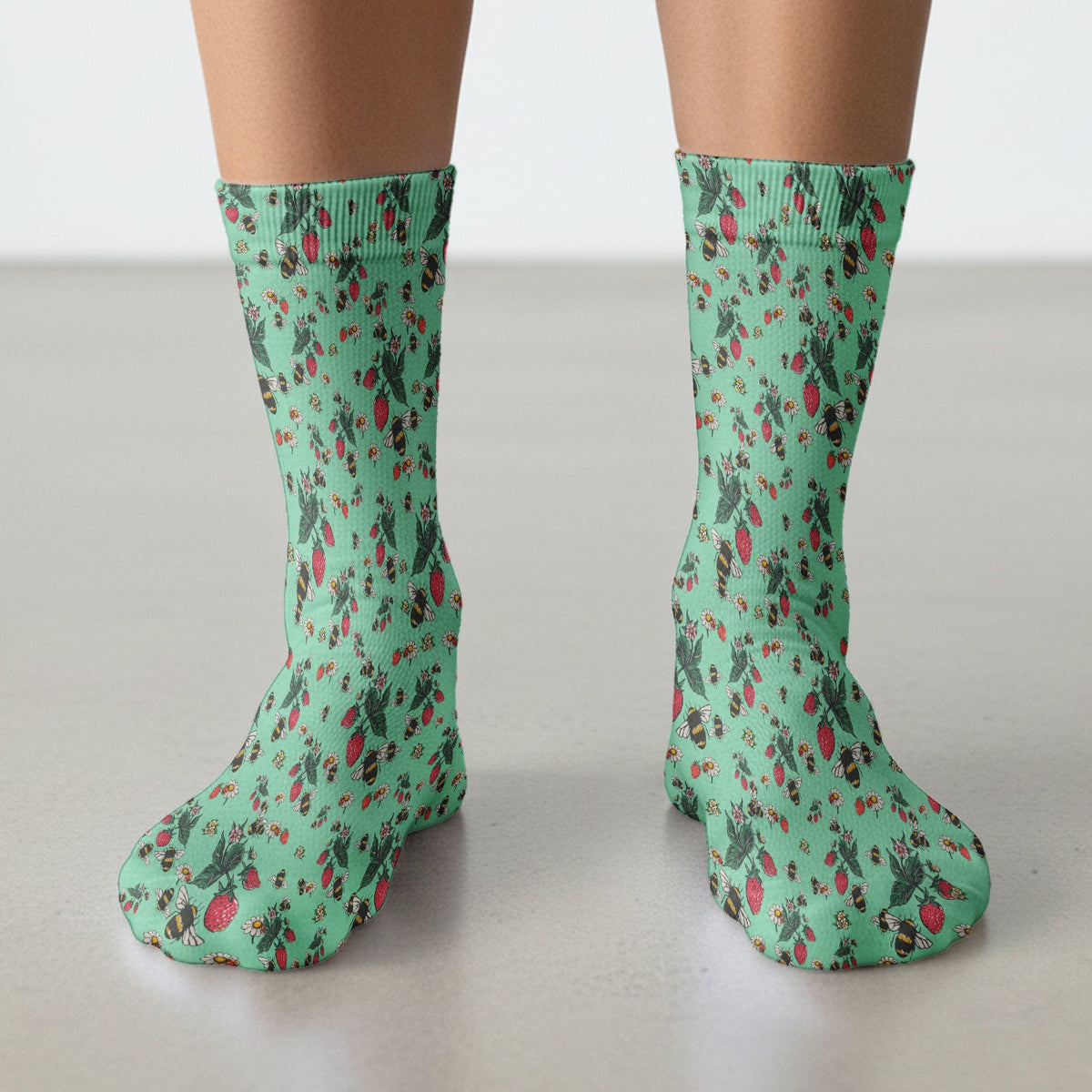 Strawberry Bee Daisy Nurse Socks