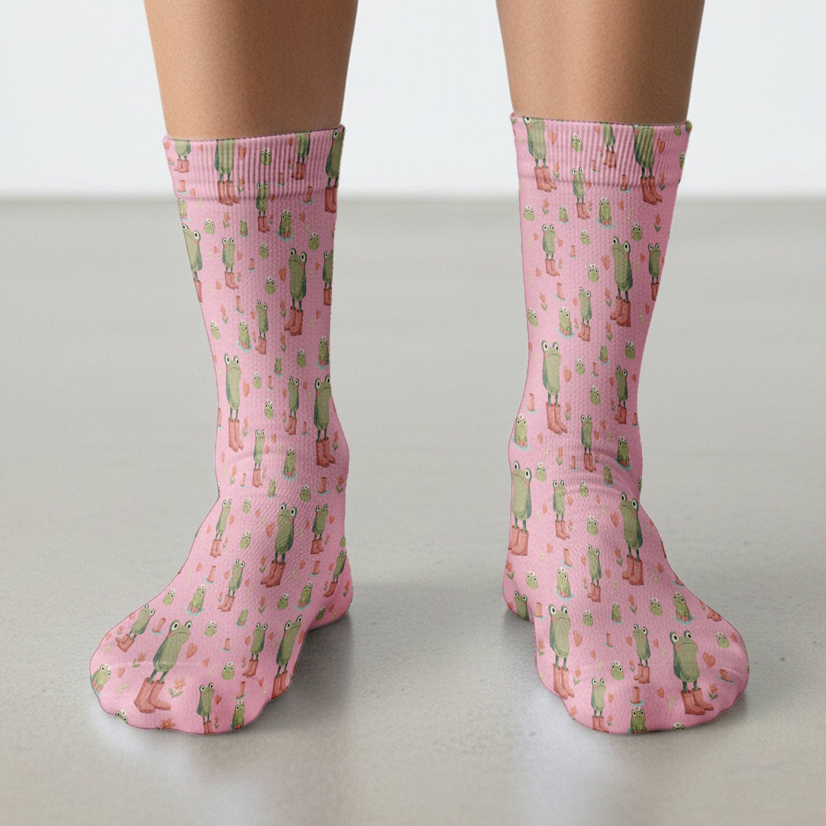 Adorable Frog Boots Heart Nurse Socks