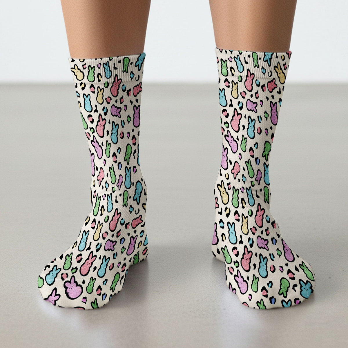 Pastel Bunny Nurse Socks