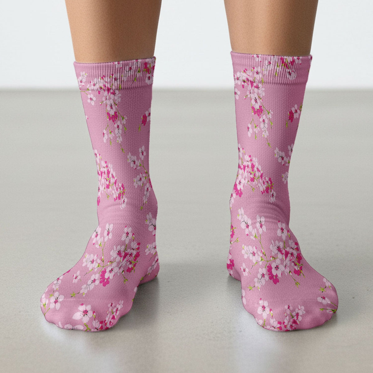 Elegant Cherry Blossom Nurse Socks