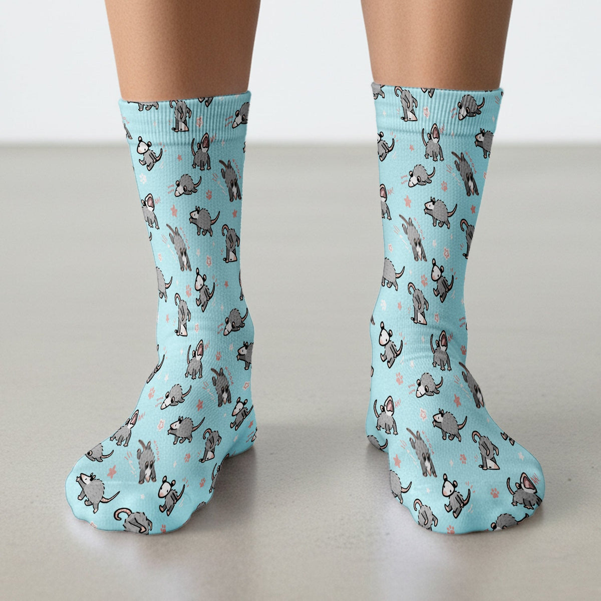 Cartoon Opossum Nurse Socks