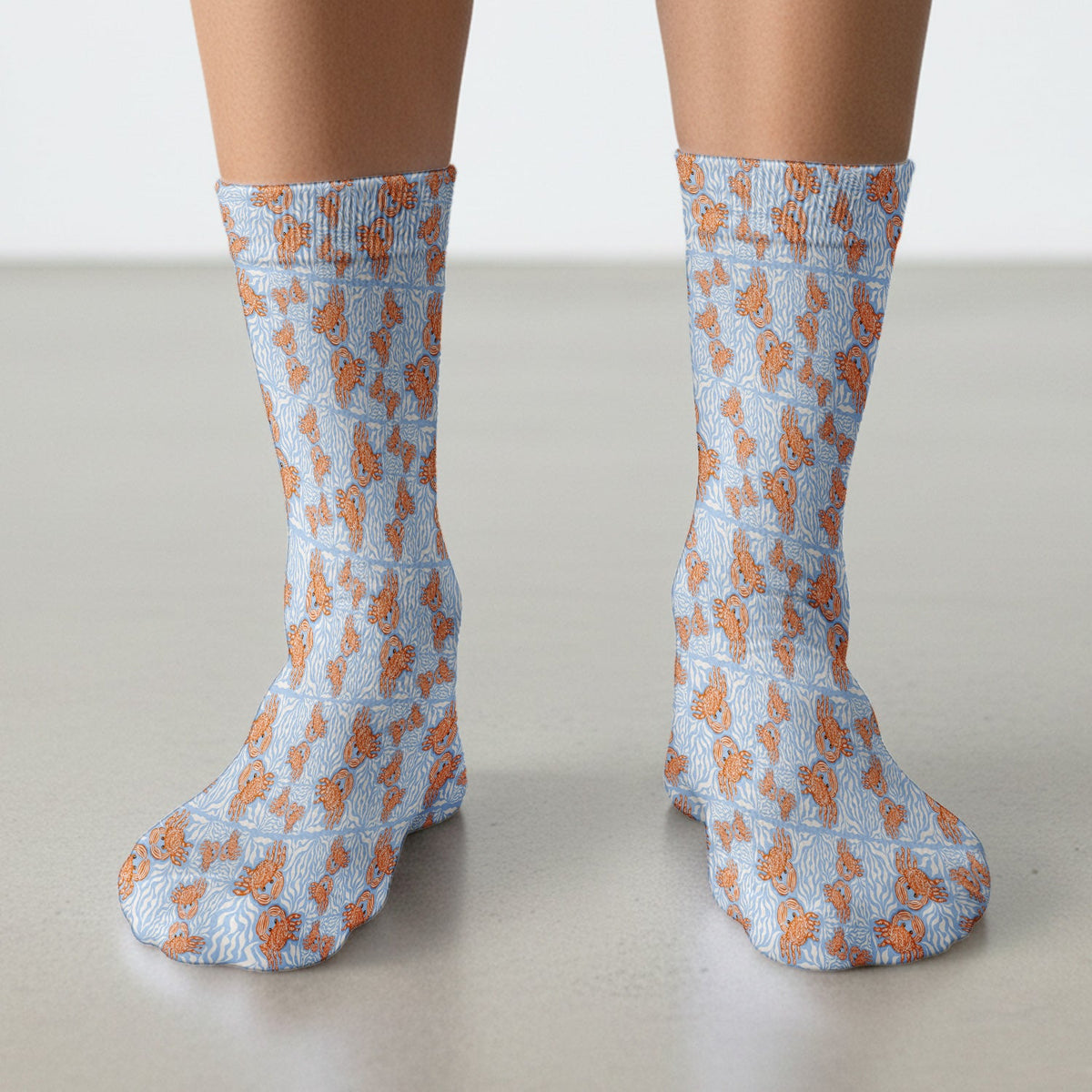 Coastal Crab Nurse Socks