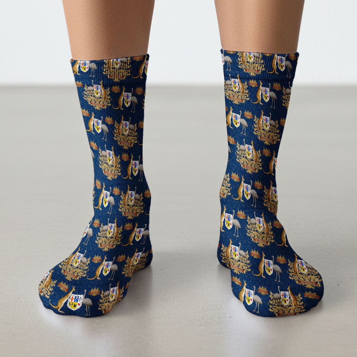 Australian Kangaroo Emu Crest Nurse Socks