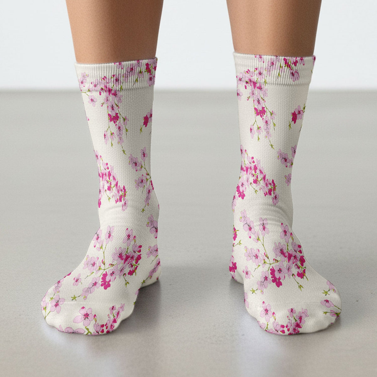 Elegant Cherry Blossom Nurse Socks