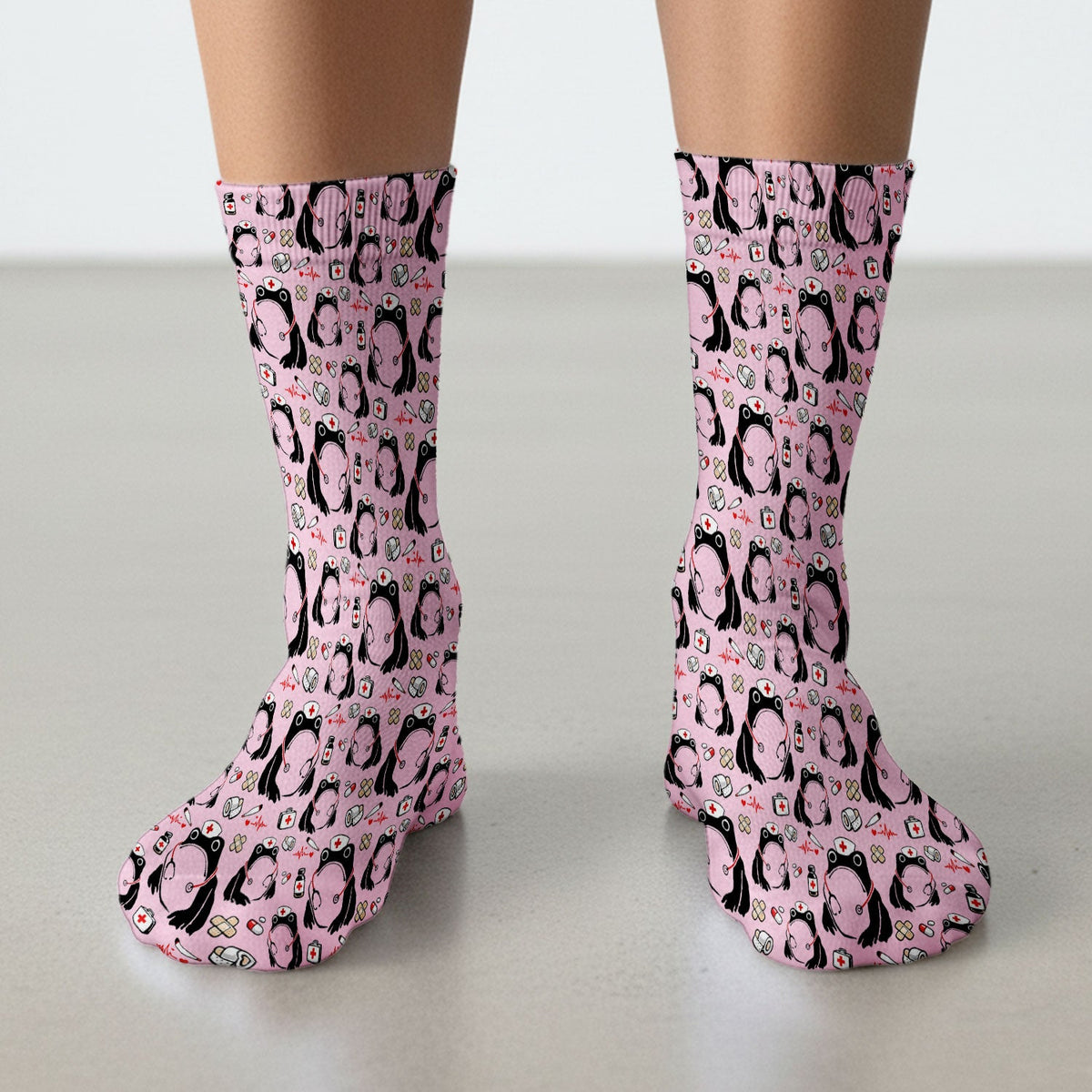 Frog Medical Nurse Socks