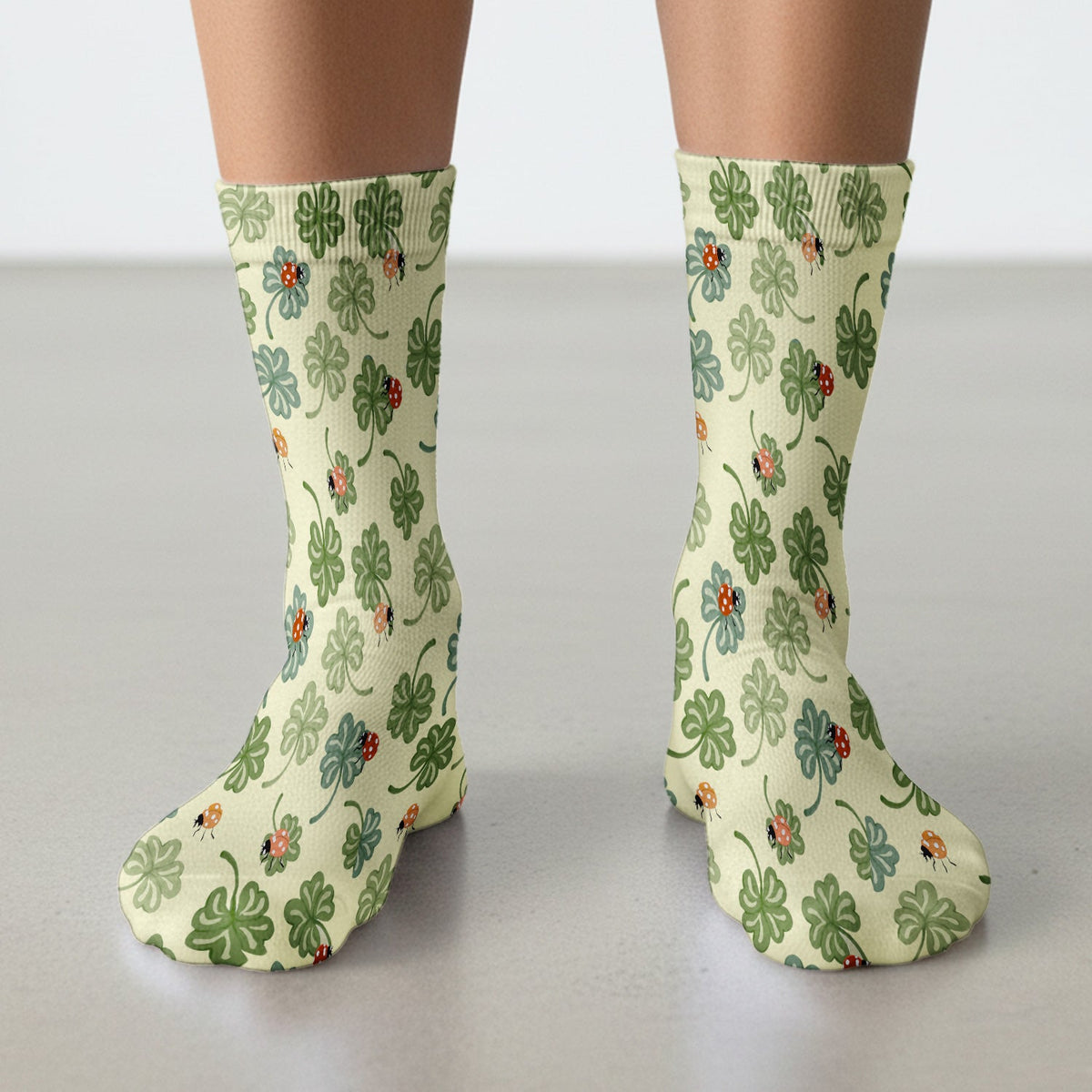 Clover And Ladybug Lucky Garden Nurse Socks