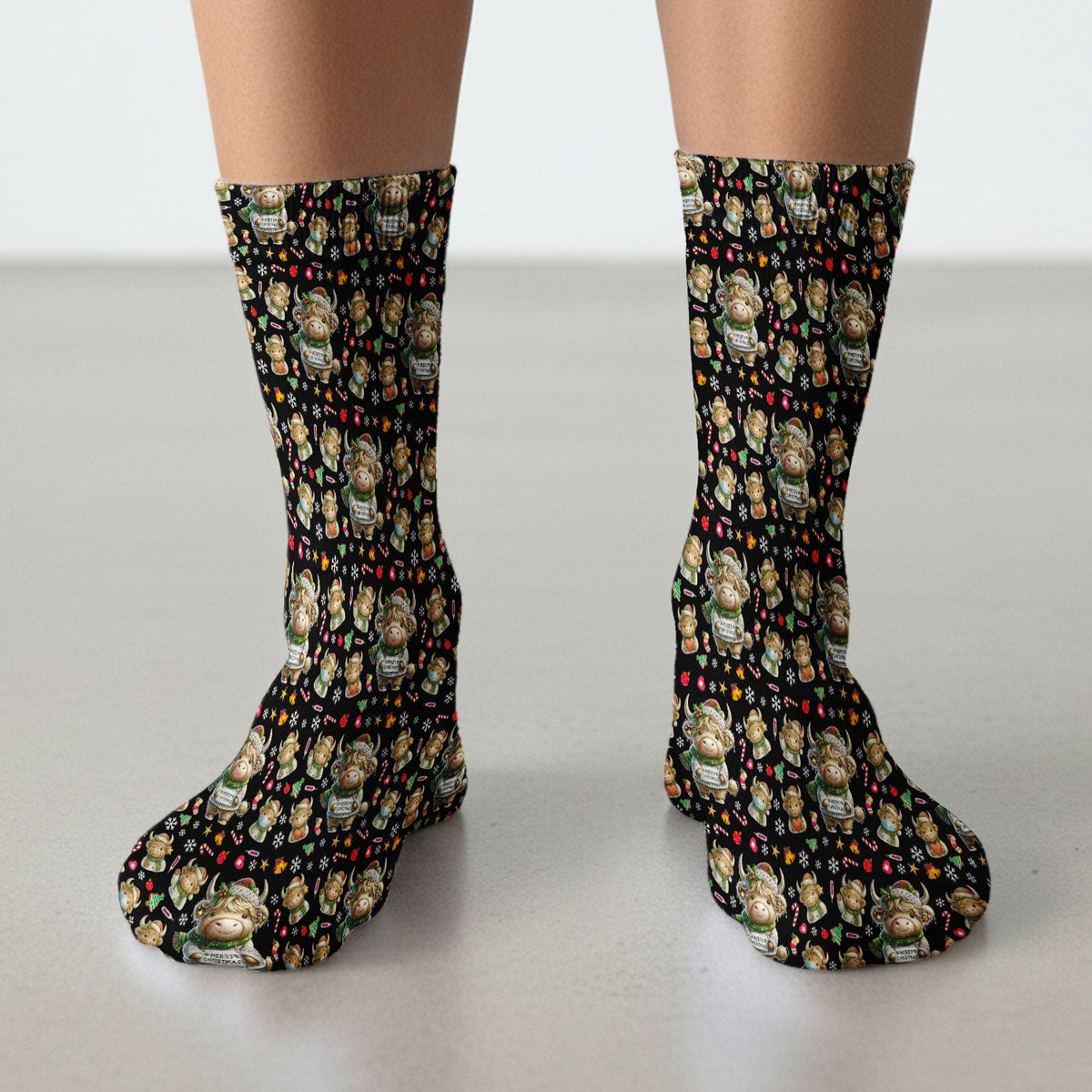 Highland Cow Nurse Socks - Christmas Gift