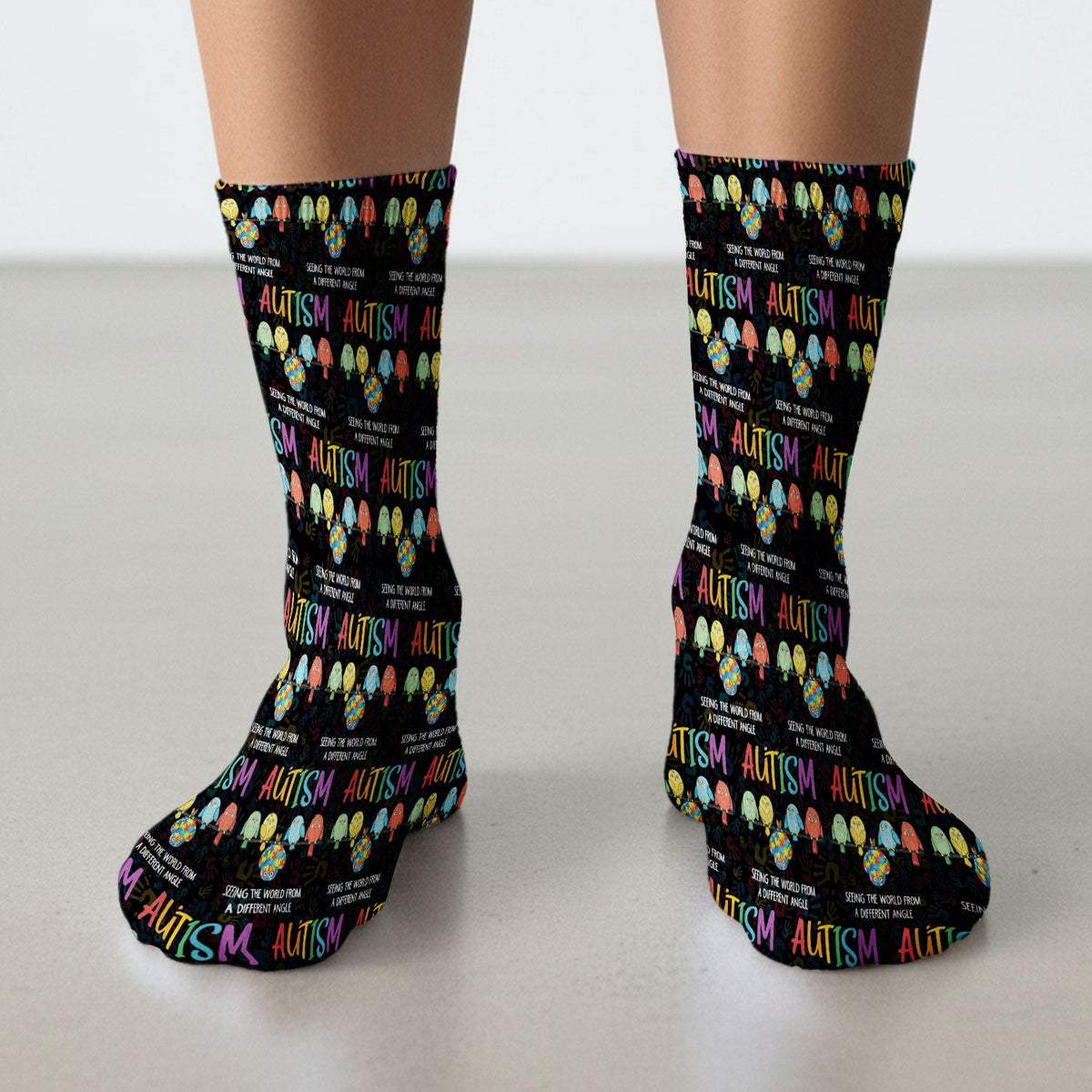 Autism Seeing The World From A Different Angle Nurse Socks