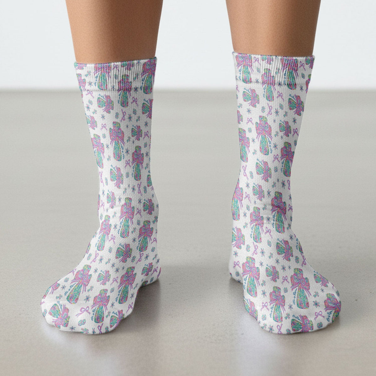 Colorful Bow Nurse Socks