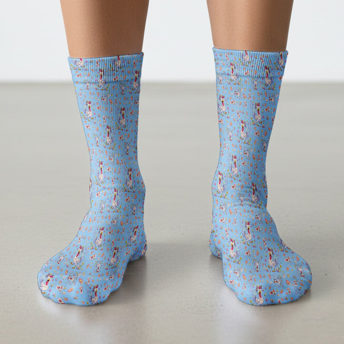 Easter Chicken Nurse Socks
