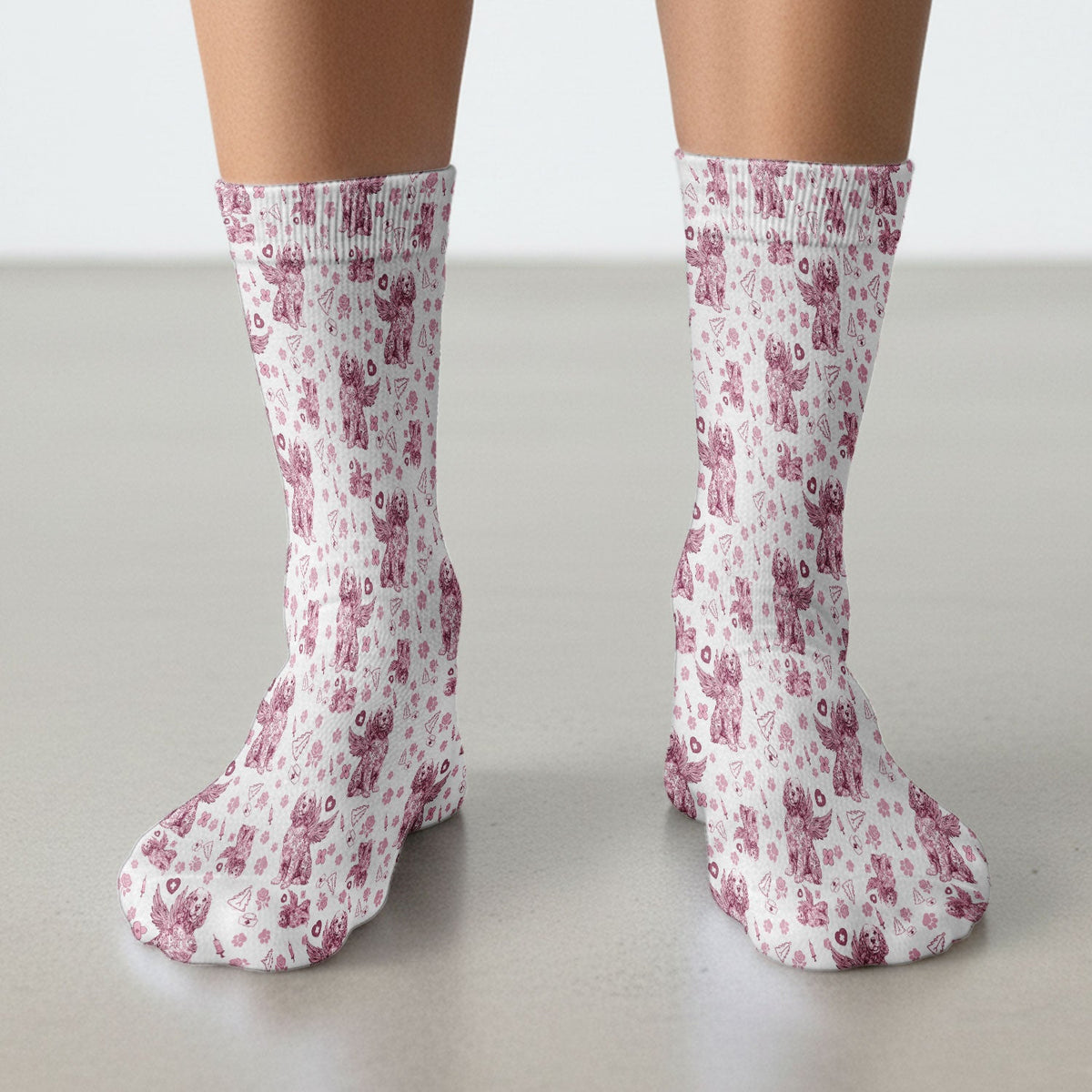 Toile De Jouy Angel Puppy Nurse Socks