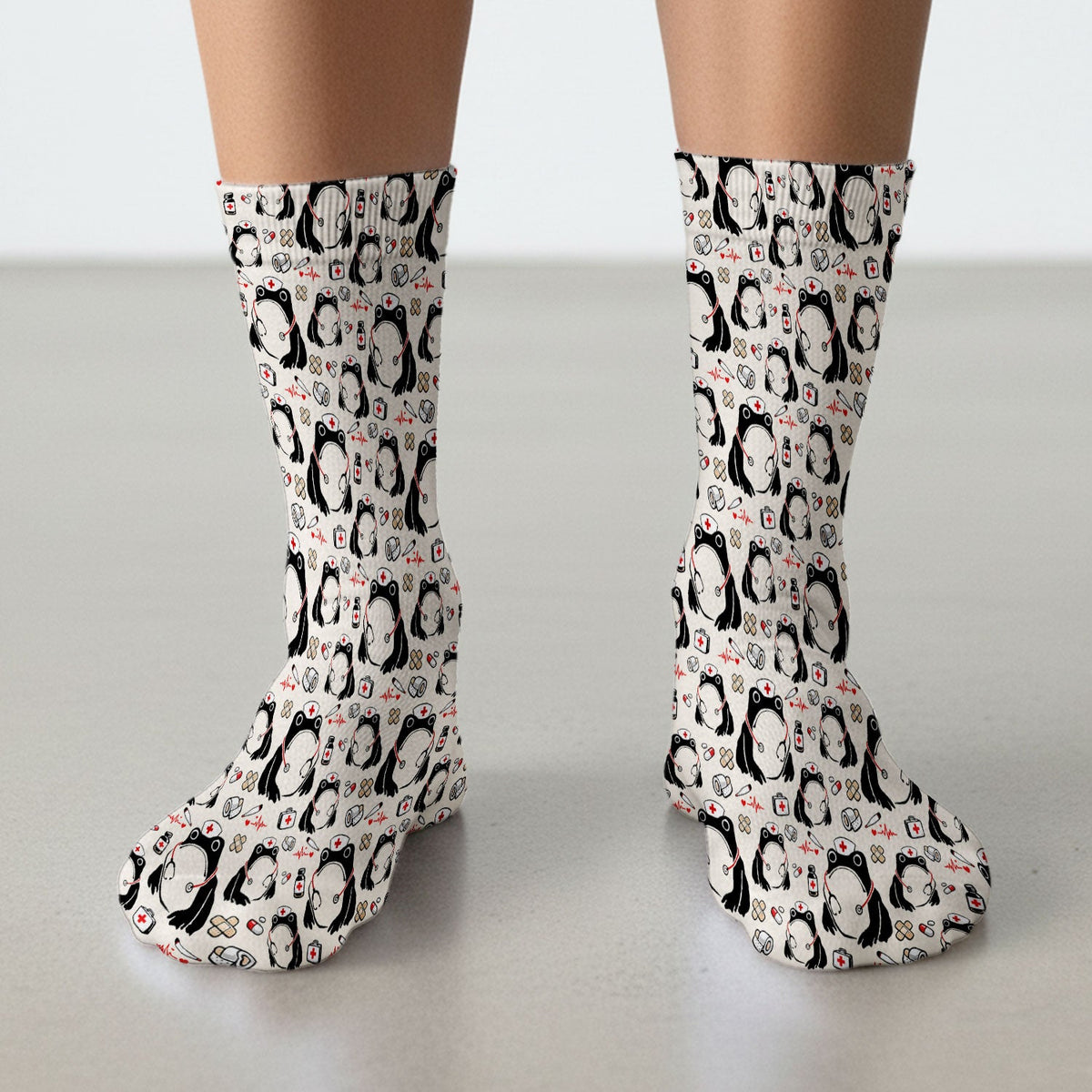 Frog Medical Nurse Socks