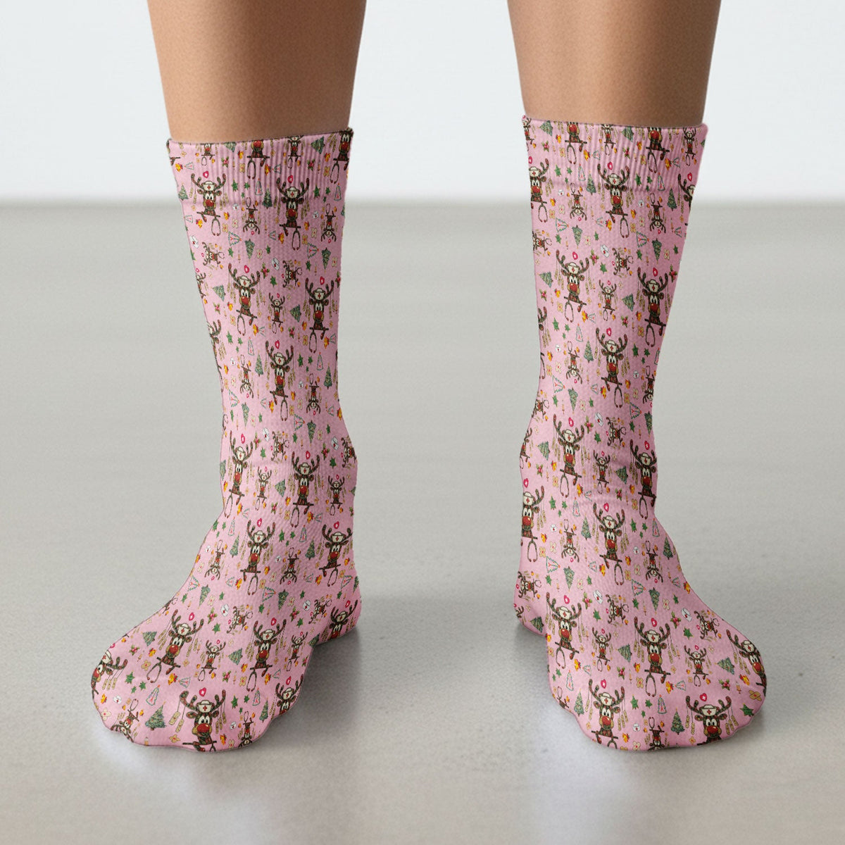 Funny Reindeer Nurse Socks