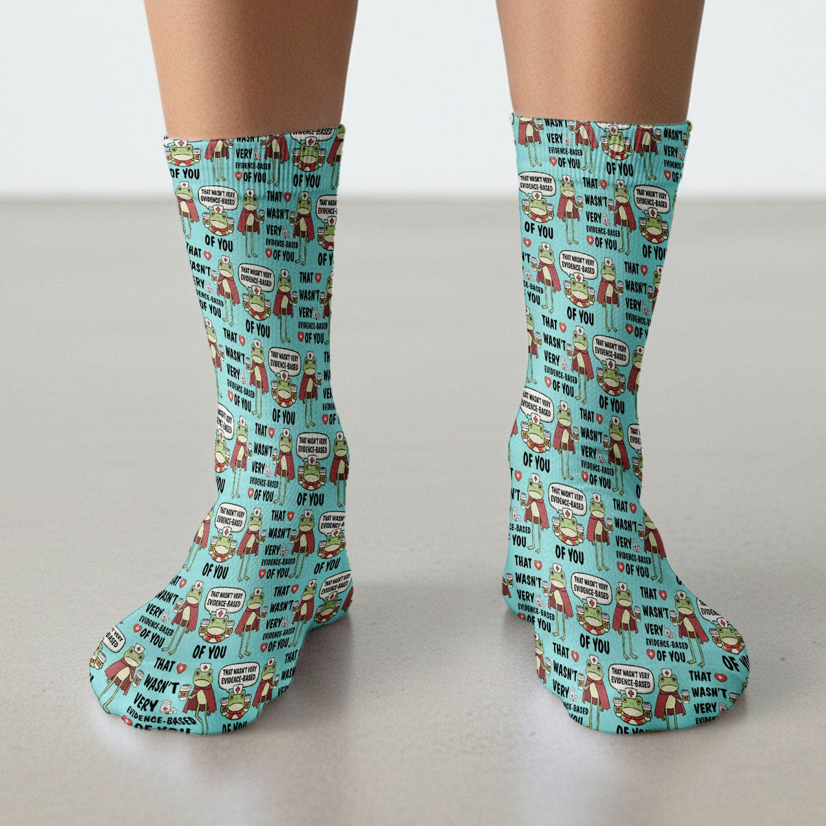Frog Quote Nurse Socks