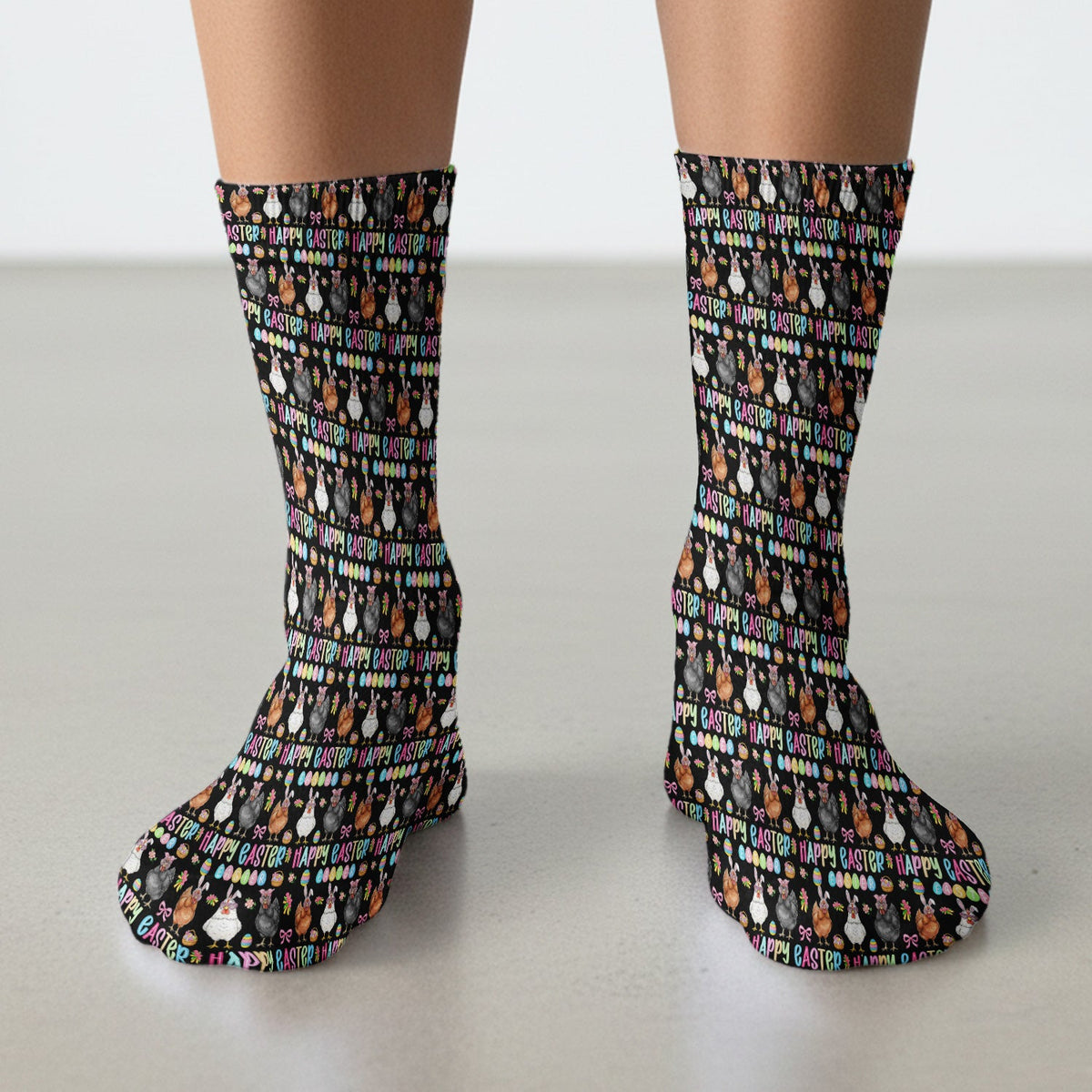Bunny Eggs Adult Nurse Socks - Easter Gift