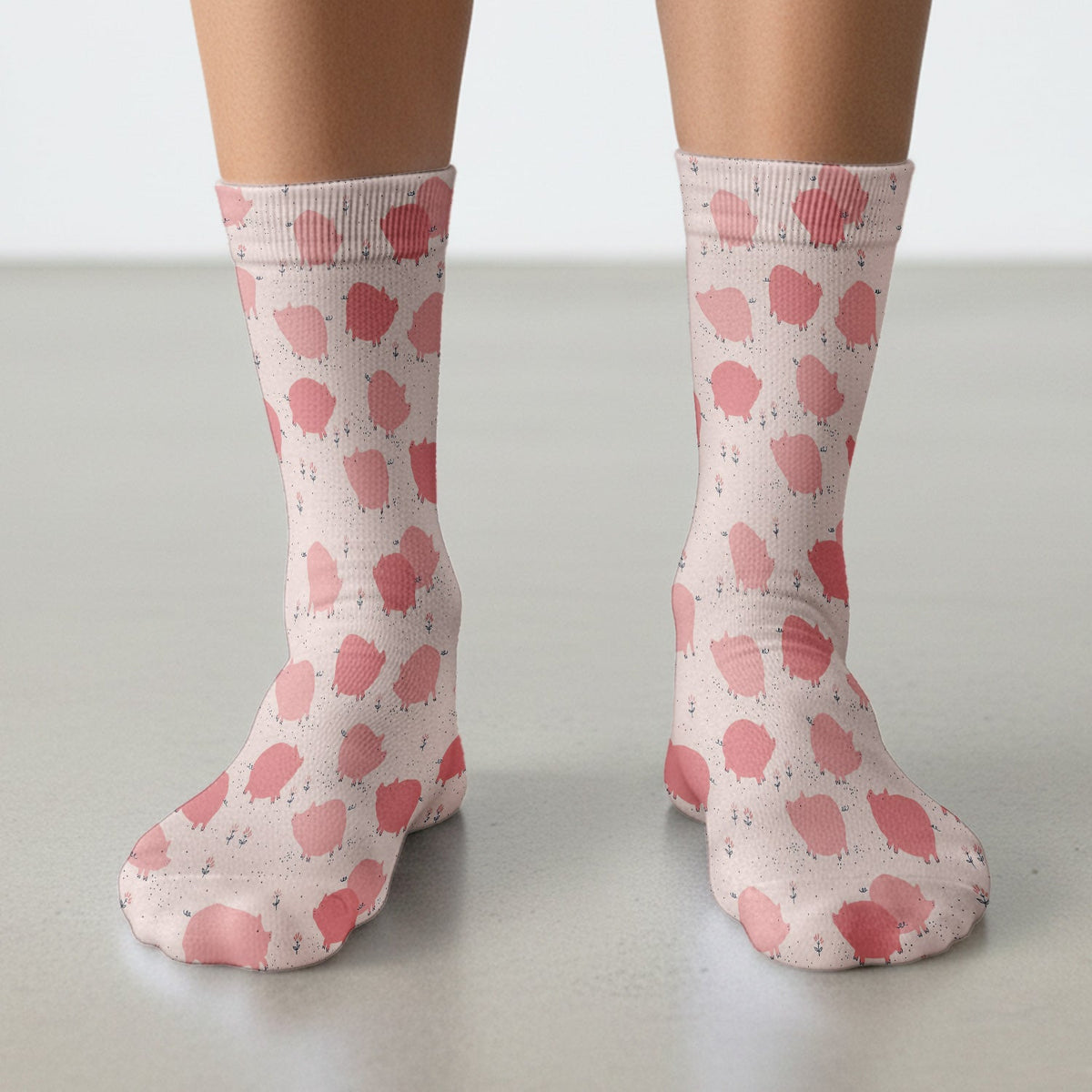 Pink Pig Farm Nurse Socks