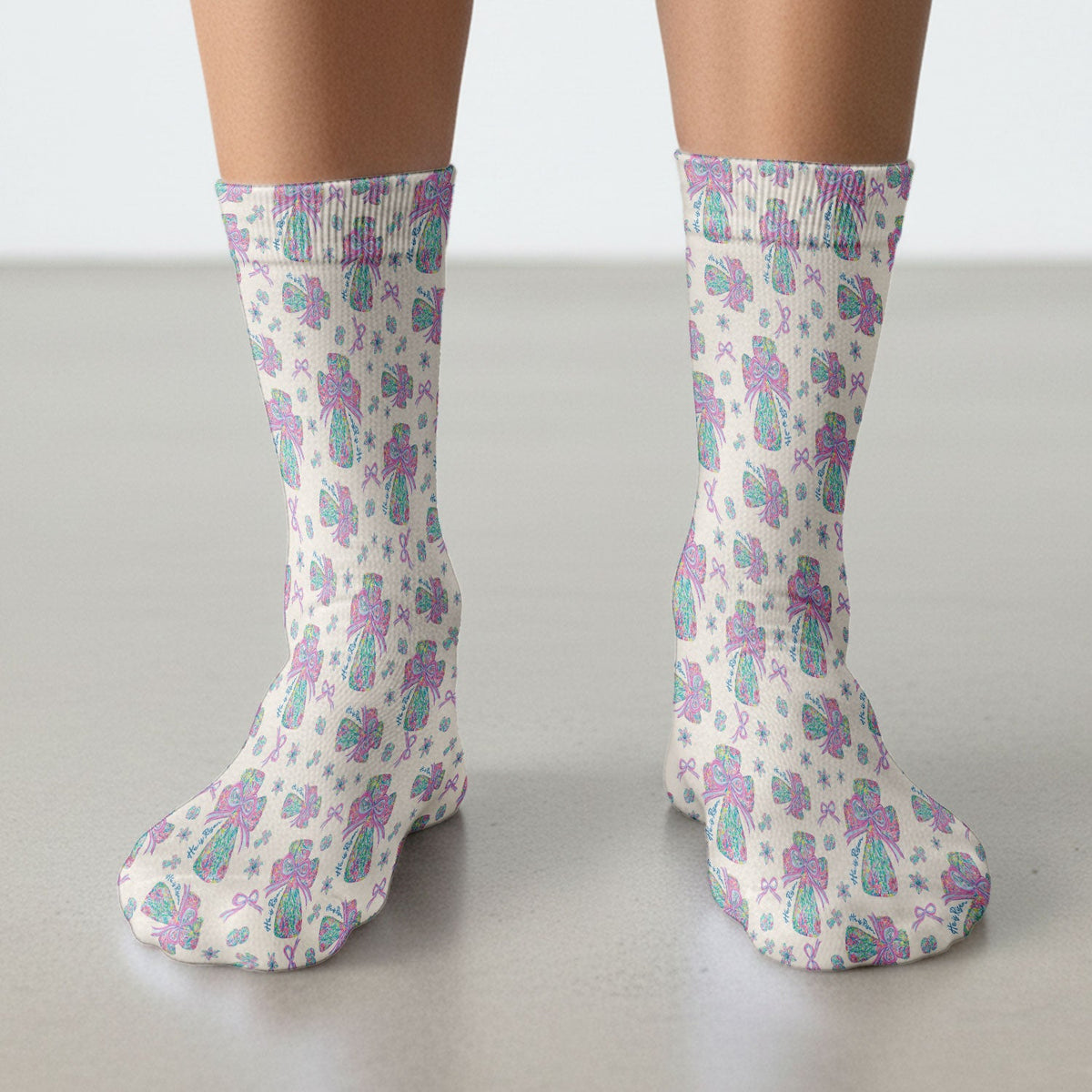 Colorful Bow Nurse Socks