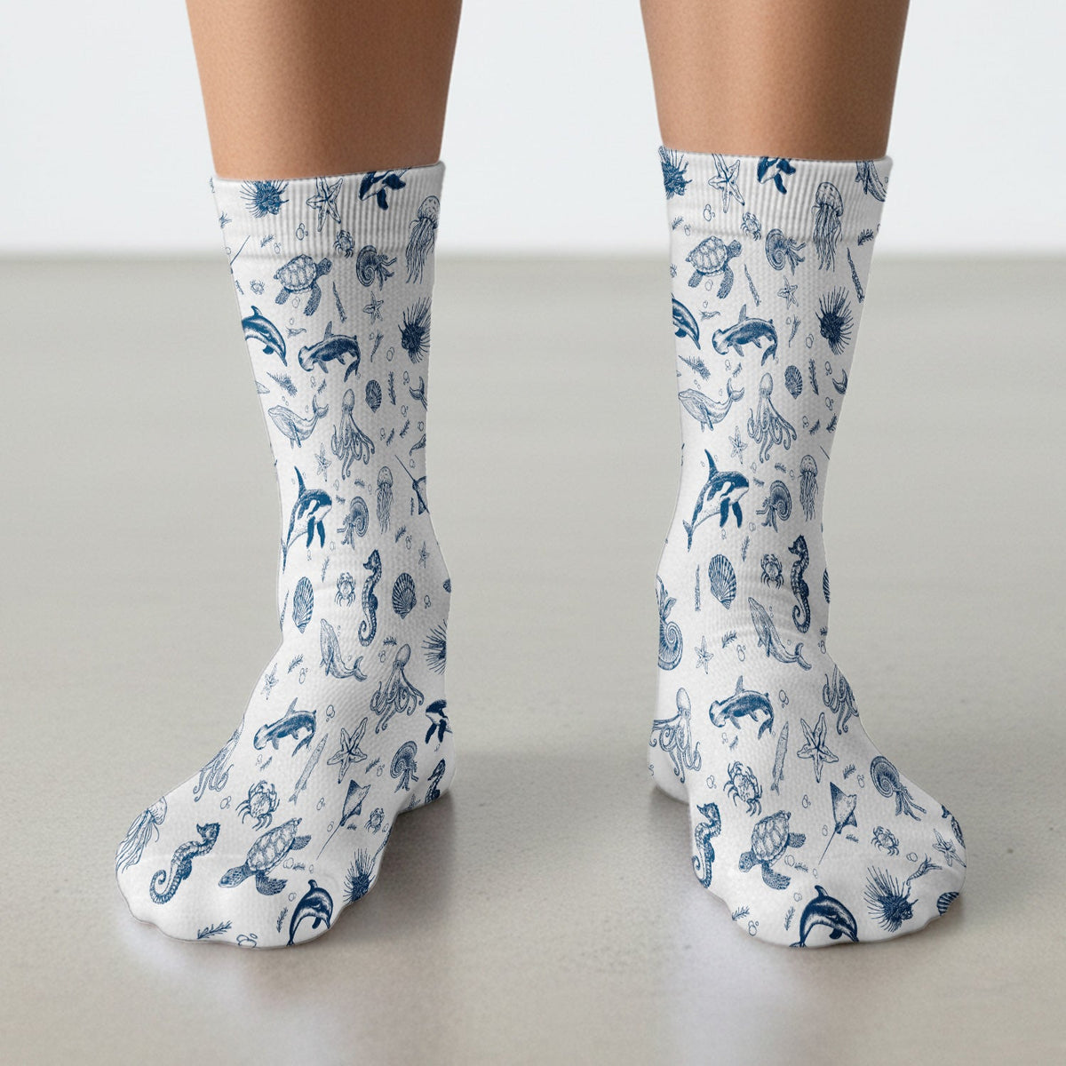 Marine Sea Life Nurse Socks