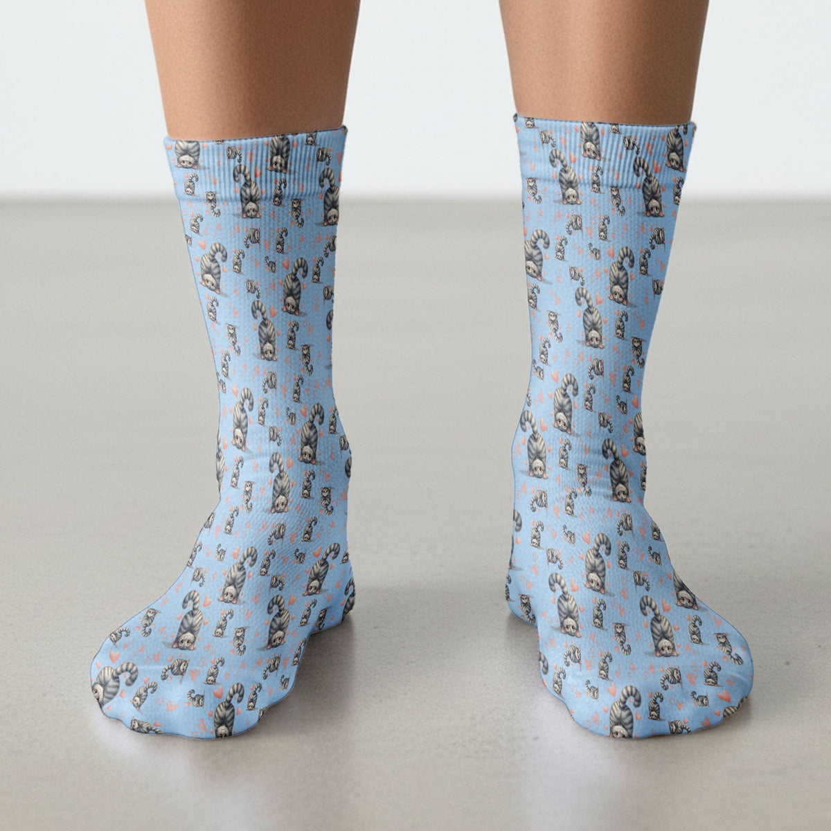 Valentine Cute Cat Heart Nurse Socks
