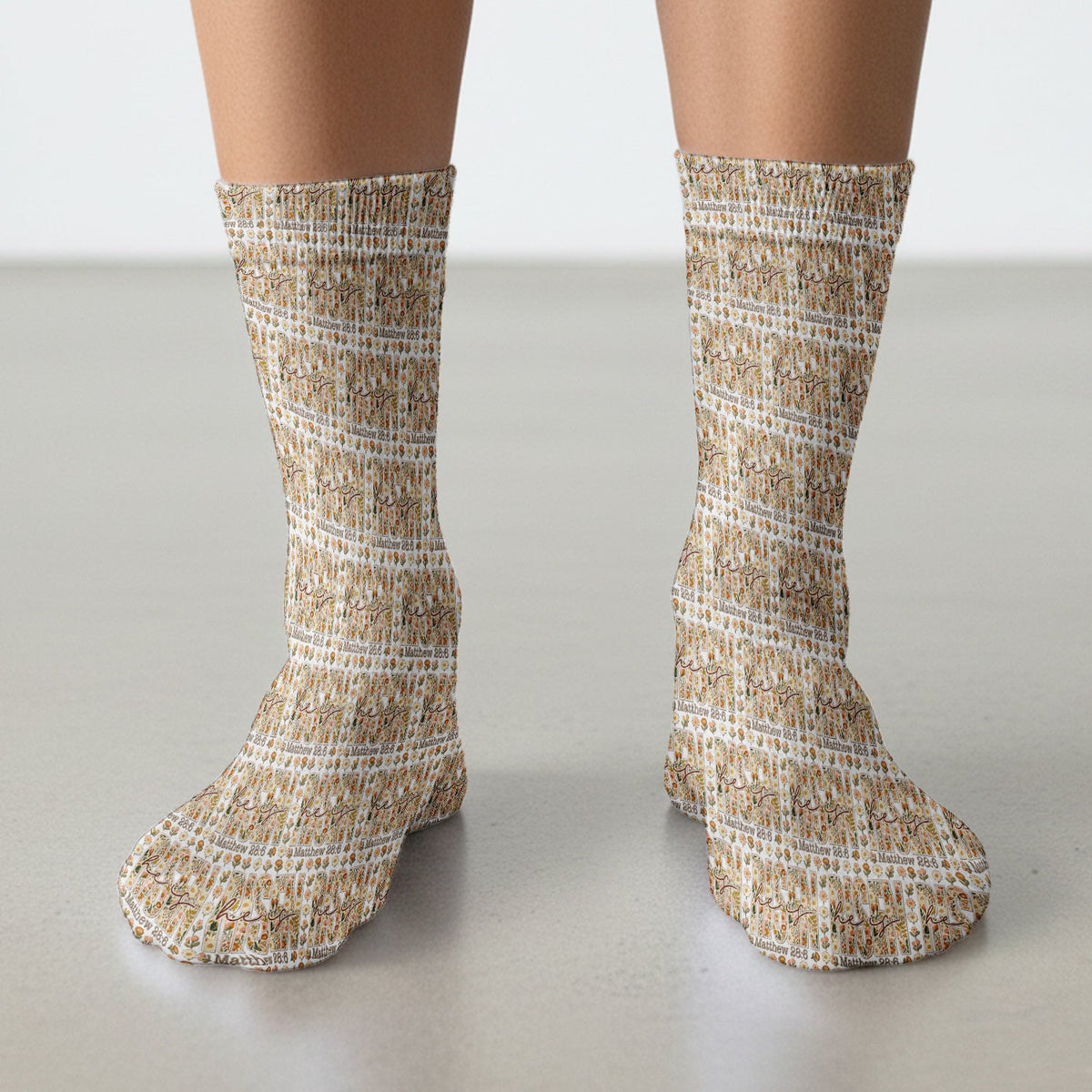 Christian Resurrection Floral Nurse Socks