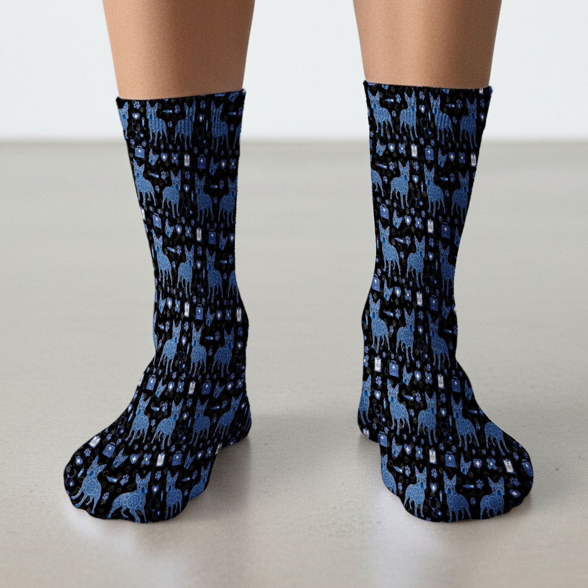 Blue Heeler Australian Cattle Dog Nurse Socks