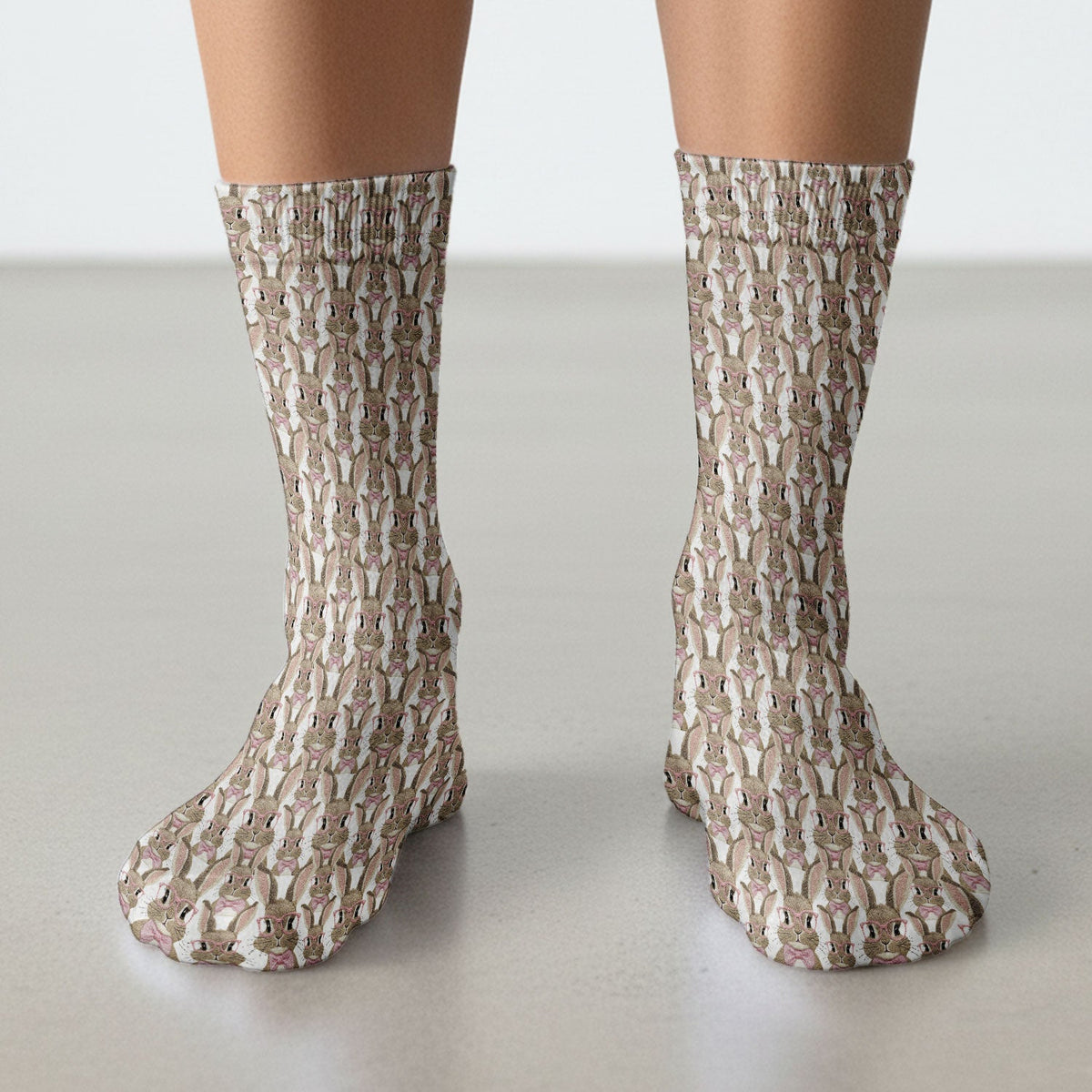 Bunny With Glasses Nurse Socks - Easter Gift