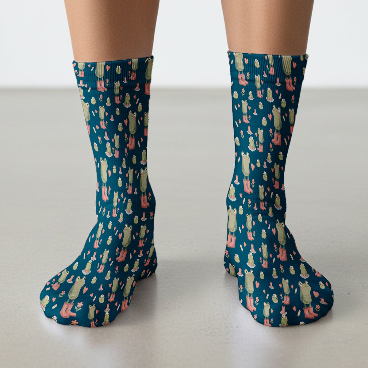 Adorable Frog Boots Heart Nurse Socks