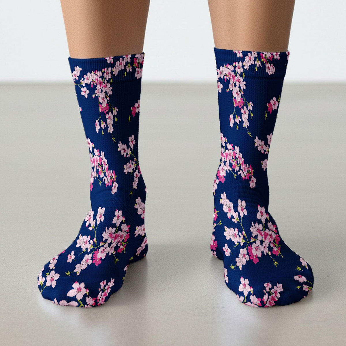 Elegant Cherry Blossom Nurse Socks